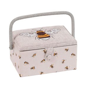 Embroidered Bee Sewing Box