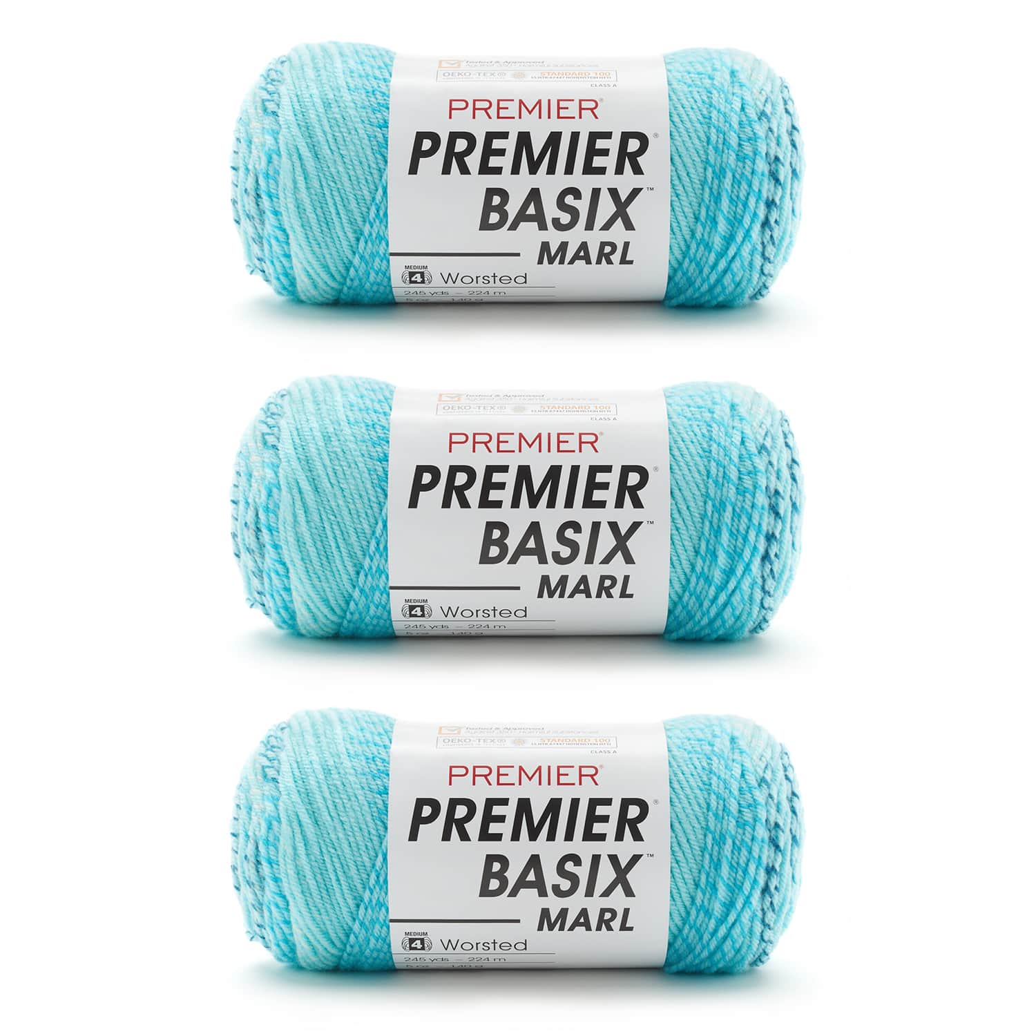 Basix® Worsted Marls Bag of 3 - Image 4