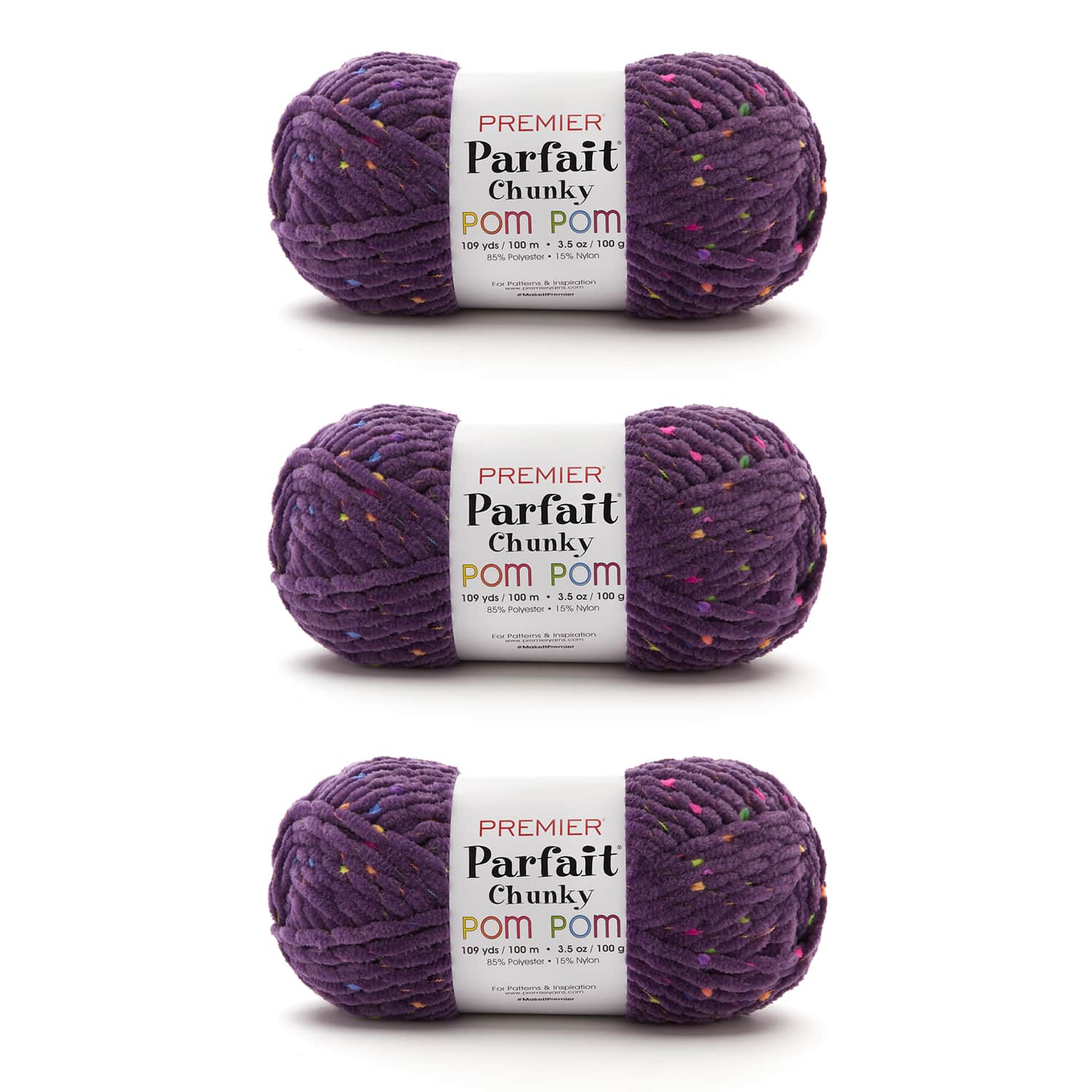 Parfait Chunky Pom Pom Bag of 3